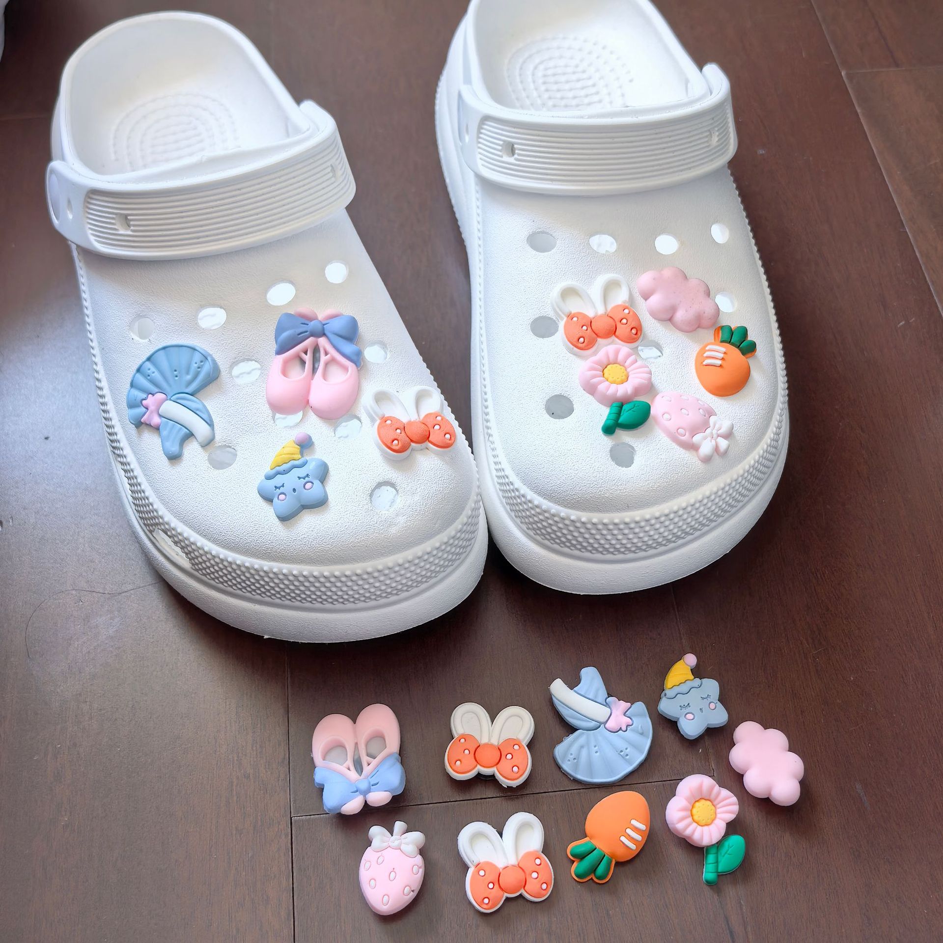 Nezha 多用途 DIY アクセサリー装飾取り外し可能な下駄バックル靴の花