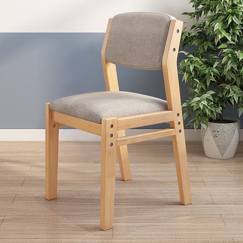 Silla de madera maciza Silla de comedor nórdica minimalista moderna Silla de oficina moderna Entrenamiento Mesas y sillas de aprendizaje en el hogar al por mayor