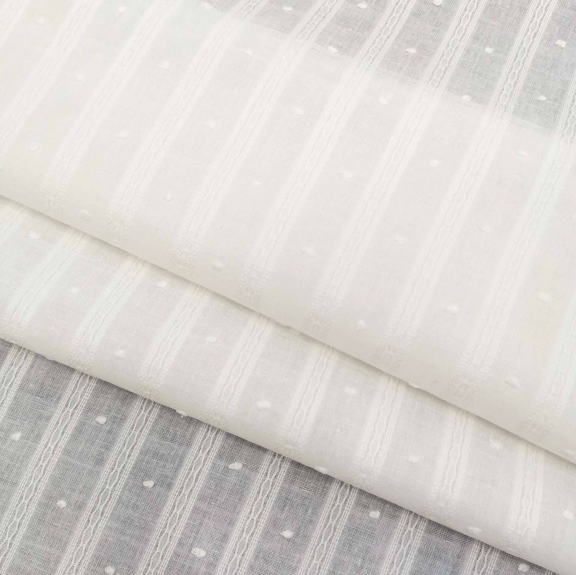 全棉纱罗提花面料文艺森系女装婴童装纯棉剪花布装饰布 SS18168-1