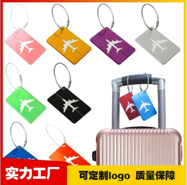 Factory Direct aluminum alloy luggage tag boarding pass creative aircraft luggage tag luggage tag luggage tag