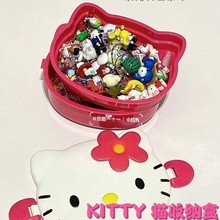 韩式hello Kitty凯蒂猫卡通双层饭盒猫头造型学生便当塑料点心盒