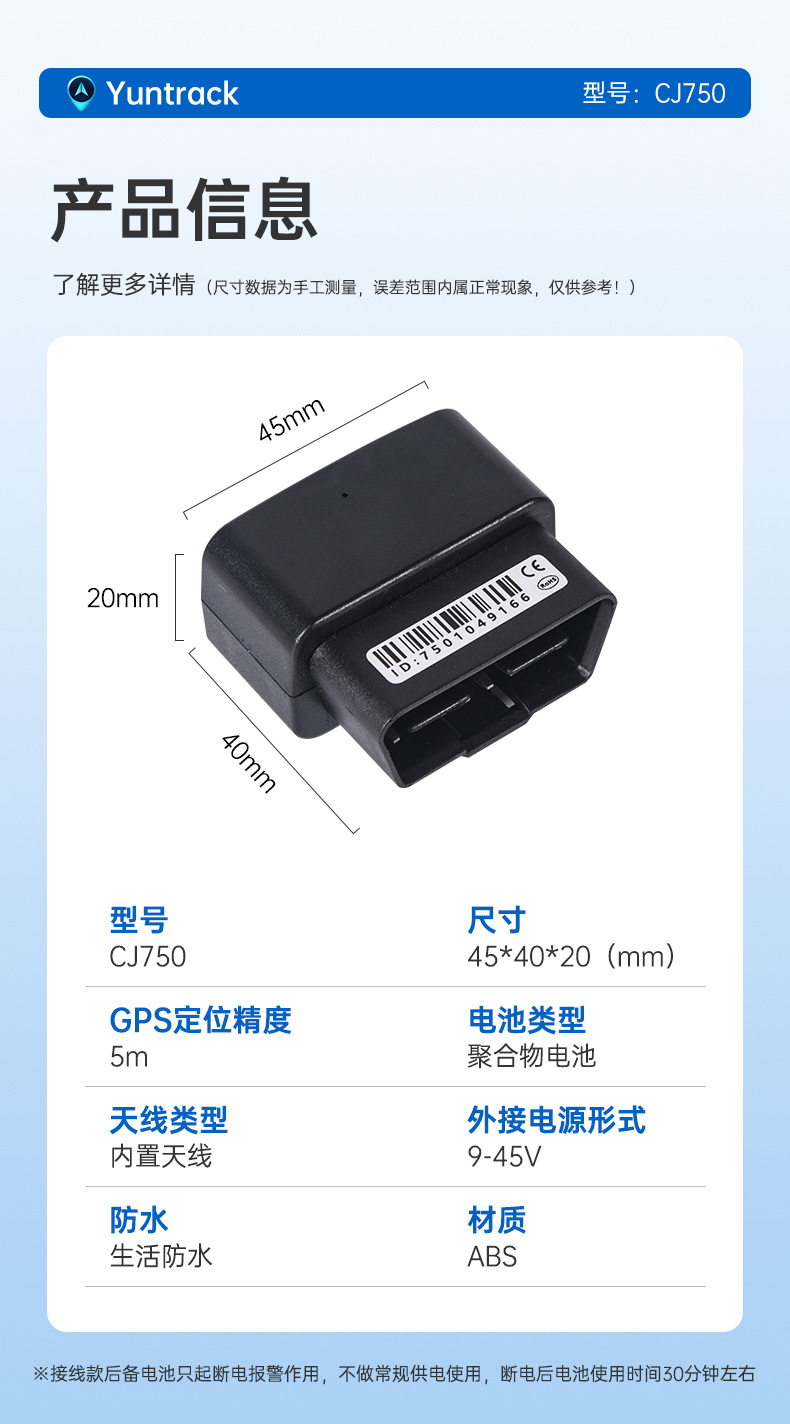 Obd Interface Locator Gps Positioning Car Tracking Anti-Theft Device Plug and Play Gps Tracker