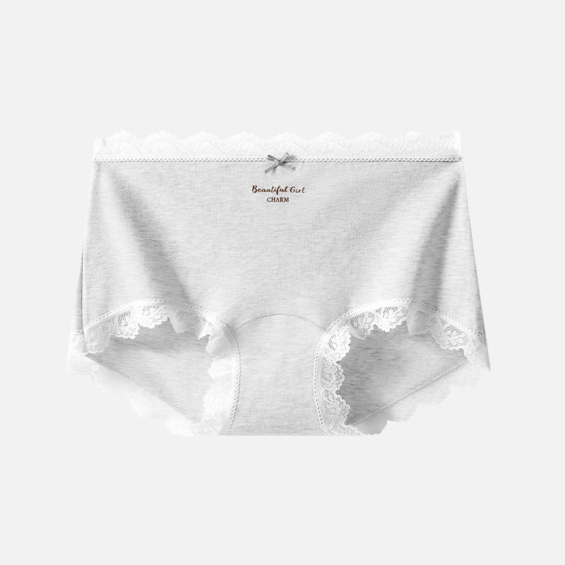 Calzoncillos de algodón sin costuras Matcha Girl, con encaje en la entrepierna, ultrafinos, transpirables, tallas grandes, venta al por mayor.