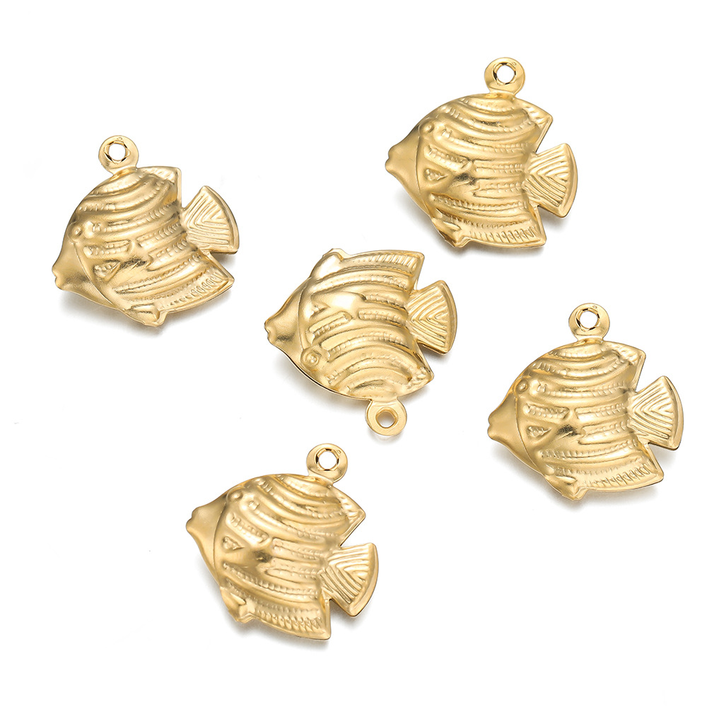 20g Weight Pendant Jewelry Making Type DIY Ornament Accessories Classification 10 PCS/Package Quantity 304 Stainless Steel Material Strawberry, Shell, Fish Pattern All Seasons Season Plating Design Simple Style Style 10 PCS/Package 304 Stainless Steel Strawberry Shell Fish Pendant DIY Ornament Accessories 5