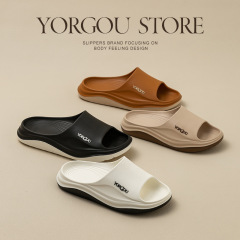 Yuangang lightweight outer sports slippers for women summer 2024 new thick-soled non-slip indoor home slippers for men