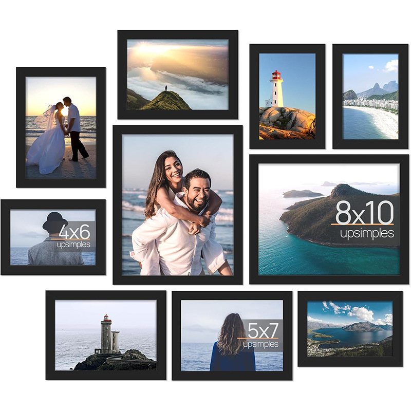 American Amazon photo frame multi-size combination photo wall 8*20 porous cardboard picture frame factory direct wholesale American Amazon photo frame multi-size combination photo wall 8*20 porous cardboard picture frame factory direct wholesale