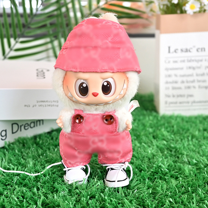 labubu17cm拉布布衣服玩偶挂件马甲衬衫兄弟套装潮流设计着替娃衣|undefined