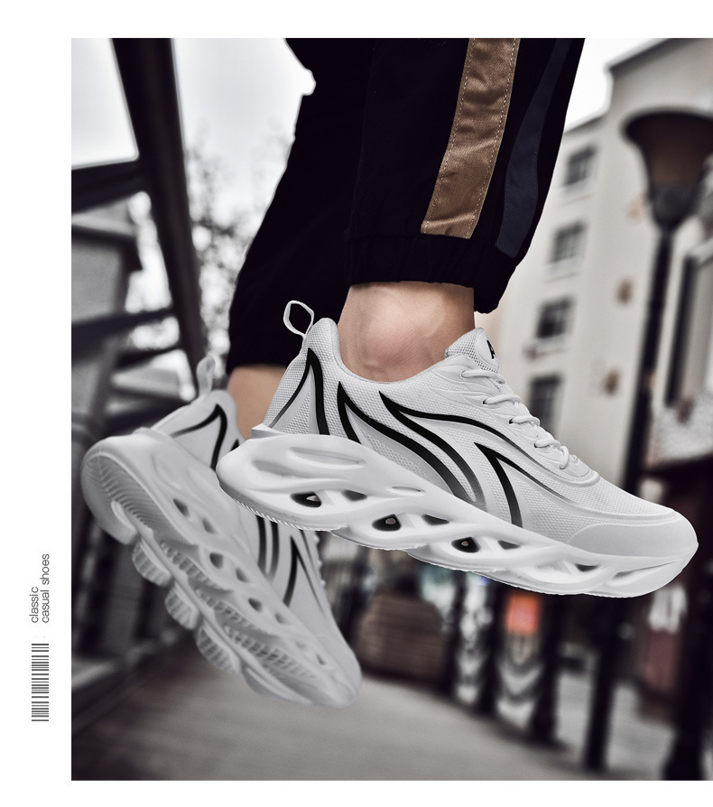Zapatillas deportivas para hombre Primavera y otoño para hombre Flame Fried Dough Twists de marca compartida, moda casual, ligeras, grandes, para correr, con filo de cuchillo_voghion.com