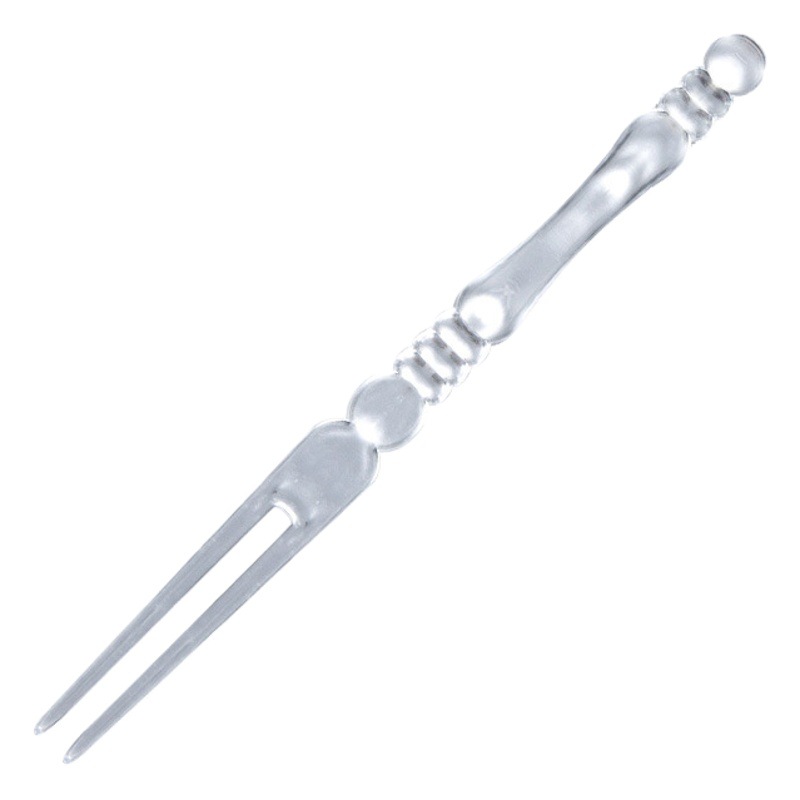 [Full box] fruit fork disposable independent packaging transparent plastic fruit stick fruit plug commercial cake small fork