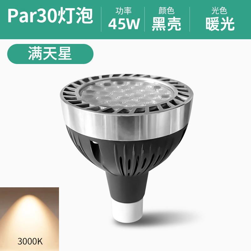 Lámpara PAR COB Oríbal Fuente de emisión de lámpara tienda comercial par30 fondo guía de luz e27 tornillo led lámpara par