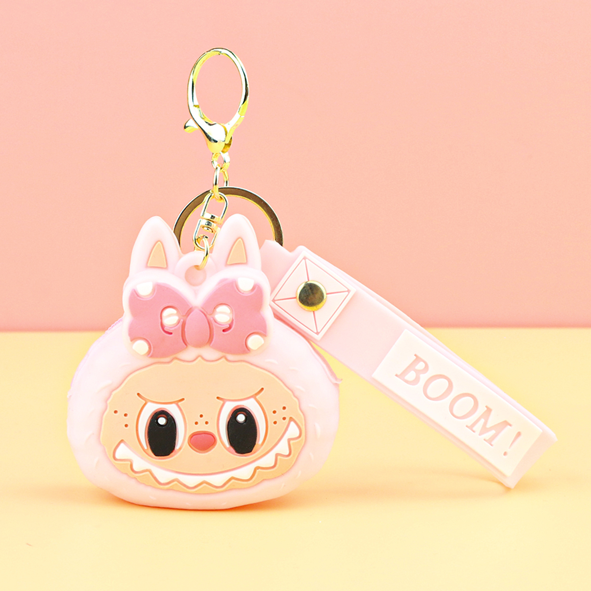 子供用ラブブ小銭入れシリコンプチギフトキーホルダーペンダントカードキャッチャーマシンプチギフトラブブ