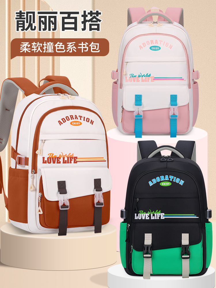 La mochila de los niños ligeros de los hombres de 6 a 14 años puede contener la mochila del estudiante de la carretilla Nueva mochila del bebé del sésamo para los estudiantes de la escuela primaria