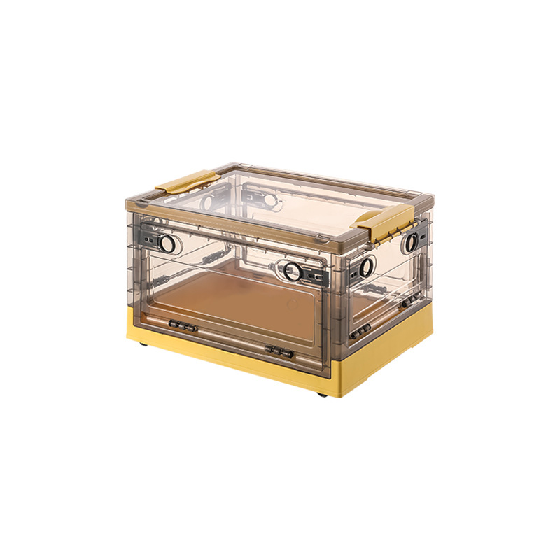 Ruge ropa puerta lateral caja de almacenamiento con ruedas libro caja hogar al aire libre camping plegable caja de almacenamiento