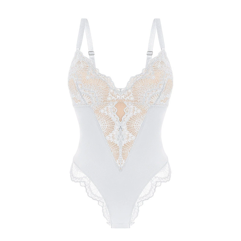 Фасонная кружевная бюстье-гартер, корректирующий bodysuit, европейский стиль, утягивающий эффект, оптом