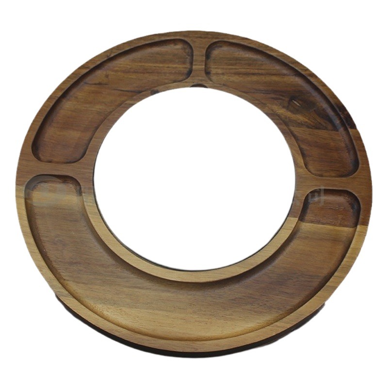 Tabla de quesos de madera de acacia, bandeja de vino y plato de bistec estilo INS