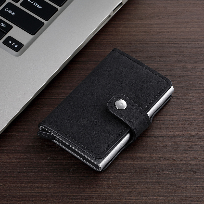 Nuevo tipo de metal automático pop-up bolsa de tarjetas para hombres y mujeres, cartucho anti-magnetizado, caja de tarjetas exquisita y simple, ultra-delgada