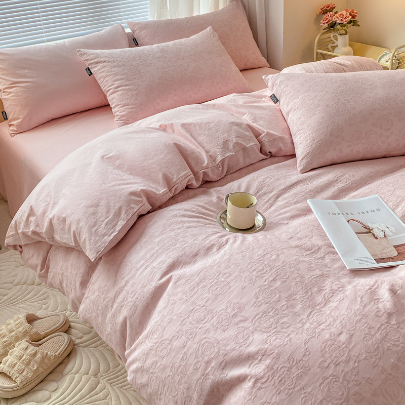 純綿60本4点セットa類母子級新型ジャカード三層糸シーツ布団寝具4点セット