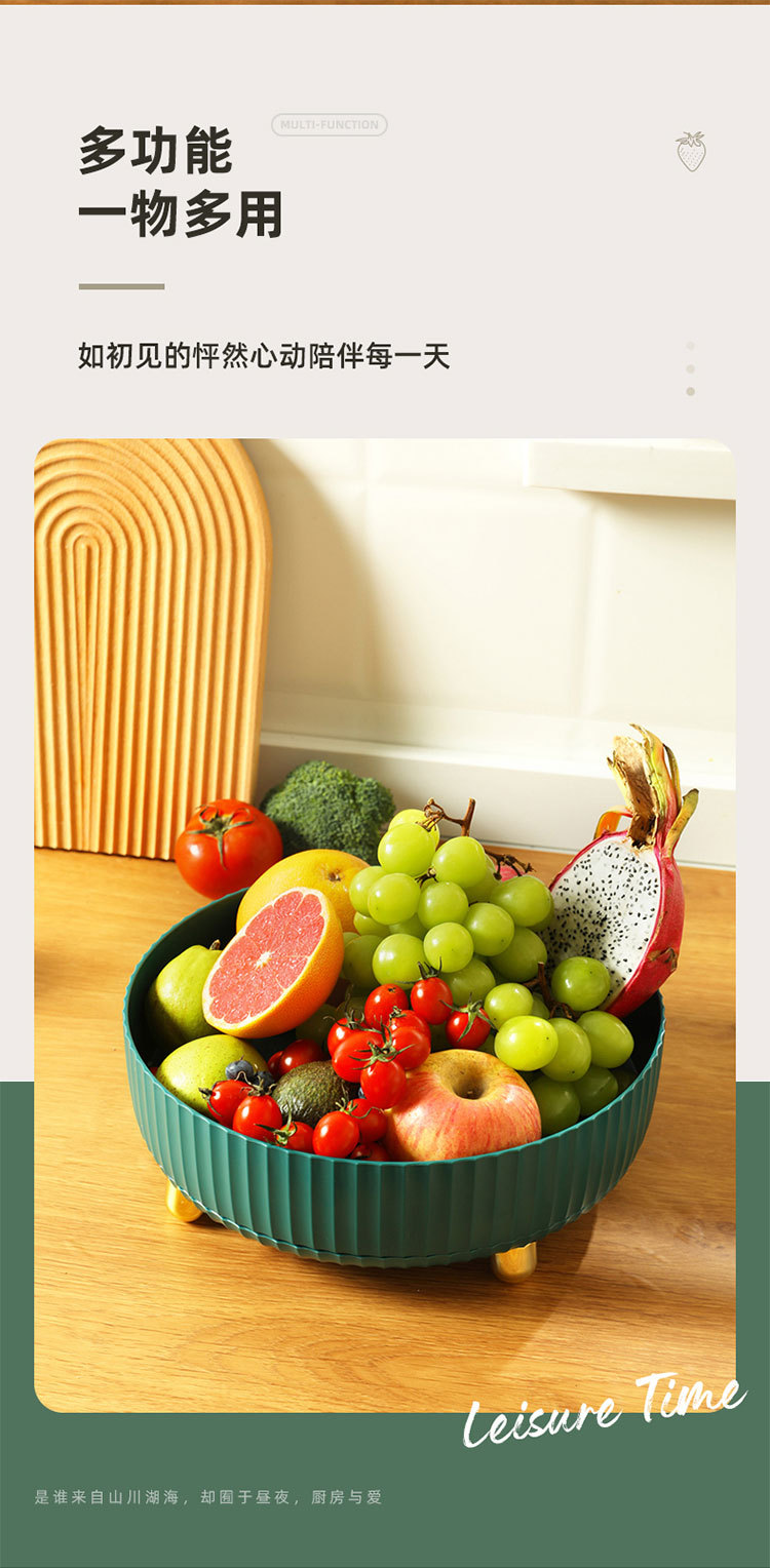 轻奢旋转收纳盘厨房置物客厅桌面收纳卧室浴室收纳