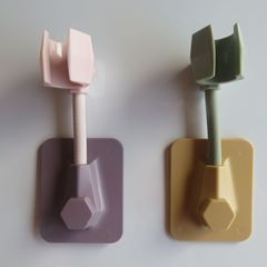 New invisible rotating shower head bracket adhesive wall-mounted aluminum pipe shower holder creative spray head support strong sticker shower hook