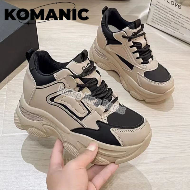 PLOVER zapatos de altura interior para padres e hijos primavera 2024 todo-compatible con suela gruesa explosiva de color de moda de zapatillas casuales