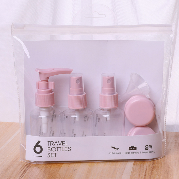三合一化妆品噴霧方形东南亚专用汽车香水包六件套装盒塑料试用装