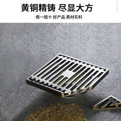 Gunmetal yellow copper anti-odor single-use floor drain for bathroom sewer trap cover and shower room dual-use floor drain
