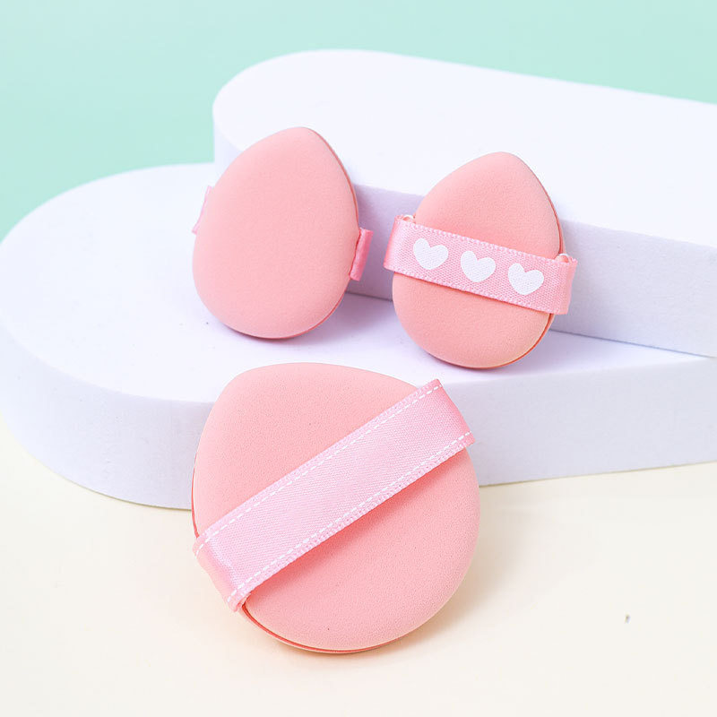 Fábrica de galletas de fresa personalizadas, cojín, soplo de polvo, polvo, seco y húmedo, doble propósito, esponja de maquillaje sin látex, soplo de dedo