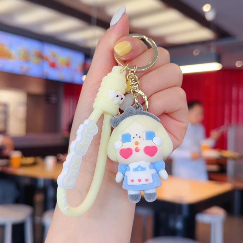 かわいい漫画クリエイティブ植毛涙かわいい人形トレンディなおもちゃの装飾品スクールバッグペンダントキーチェーンギフト卸売|undefined