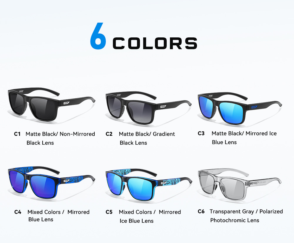 KDEAM Yeni Model Büyük Beden Polarize Güneş Gözlüğü Erkek Kadın Outdoor Spor Güneşlik Araba Sürüş Gözlüğü KD109-PLUS