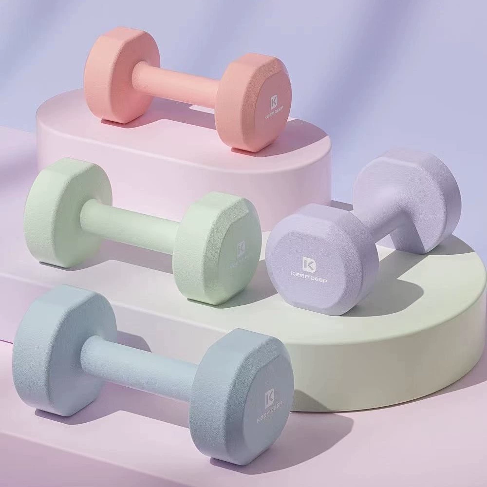 Глини, пропитанные пластики, гантели, женщины, фитнес, мужские штангу, дети, начальная школа, мальчики, подростки 1 2 3 кг