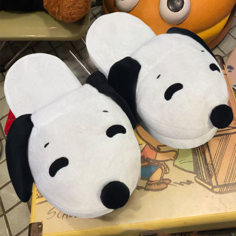 Cute Cartoon New Slippers Snoopy Winter Cotton Shoes Couple Home Creative Bag with Warm Thick Sole Cotton Shoe Cute Cartoon New Slippers Snoopy Winter Cotton Shoes Couple Home Creative Bag with Warm Thick Sole Cotton Shoe