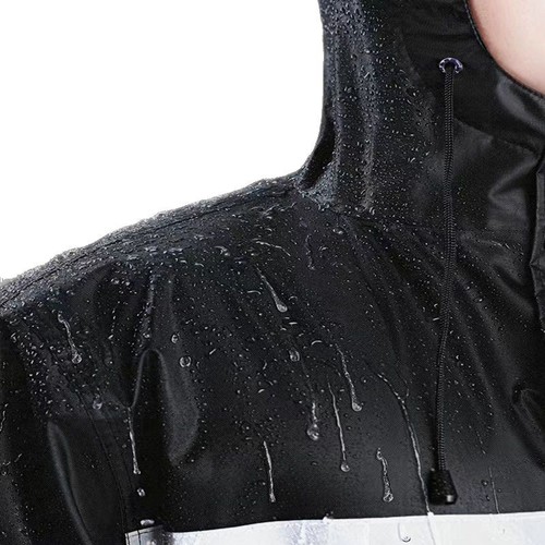 Work Safety Raincoat, Long-Style Full-Body Waterproof Jacket for Men and Women, Single-Person Adult Security Poncho with Thickened, Reflective, One-Piece Design