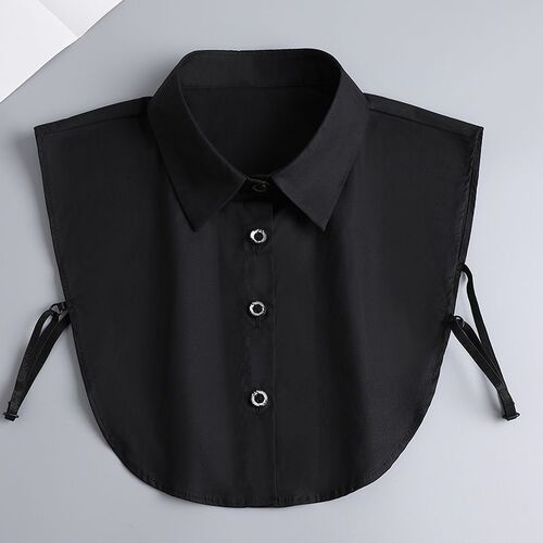 White pointed collar for children's and adults' autumn and winter shirts, compatible with sweaters and blouses, warm and stylish interchangeable collar