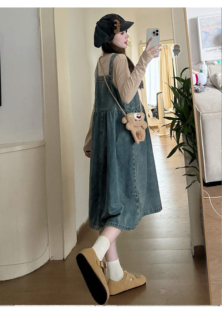 孕??春秋吊?牛仔?衣裙