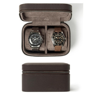 Men's Watch Storage Box Double Zipper Litchi Pattern Leather Watch Protection Box Mechanical Watch Steel Watch Box