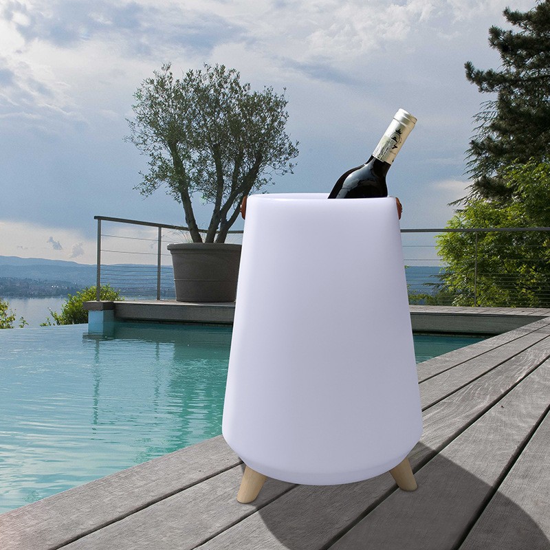 Ventas transfronterizas de plástico PE portátil bar de hielo de vino tinto hotel LED bandeja luminosa colorida atmósfera lámpara bar de hielo