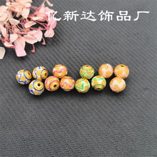 保色古法金景泰蓝滴油烧蓝散珠珐琅彩圆珠饰品手串珠服装纽扣辅料
