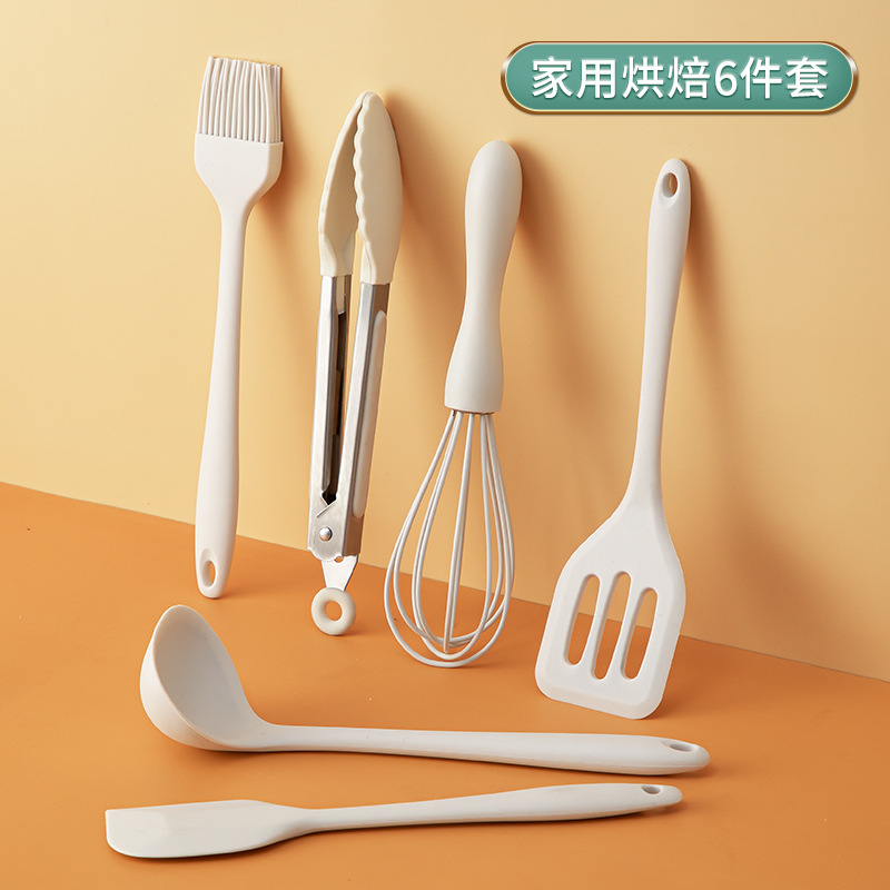 Silicona mini raspador hornear herramienta traje resistente a altas temperaturas aceite cepillo grado alimenticio huevo batidor hogar alimentos clip freír pala image 3