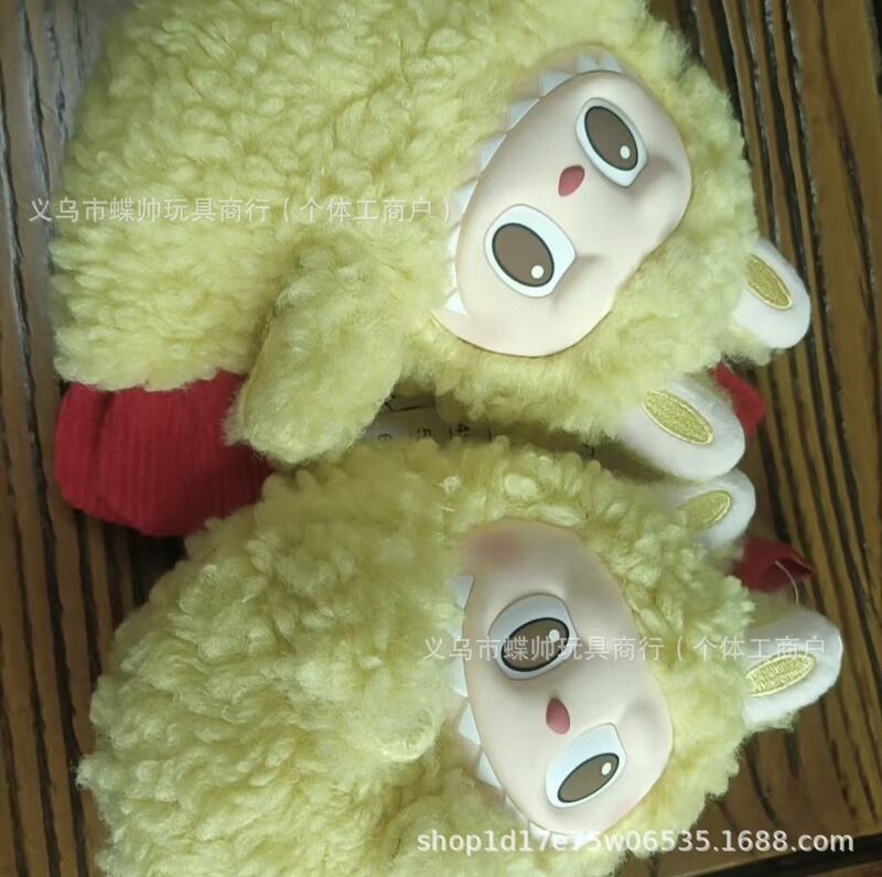 Labubu ビニール顔天ぷらエビヘッドフォンバッグ明箱新製品 Labubu ぬいぐるみおもちゃペンダント|undefined