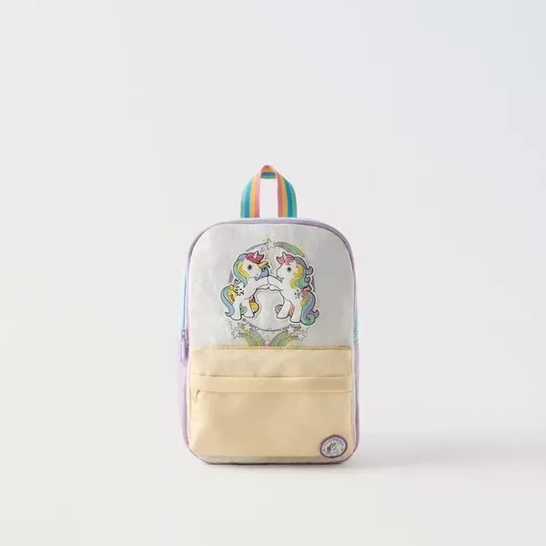 Cross-Border Children's Bag for Baby Girls and Toddlers, Cute Macaron Color, Soft, Large Capacity, My Little Pony Backpack