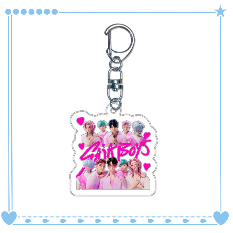 Personalizada película de dibujos animados acrílico transparente KPOP accesorios bolsas de chicas hermosos colgantes de regalo
