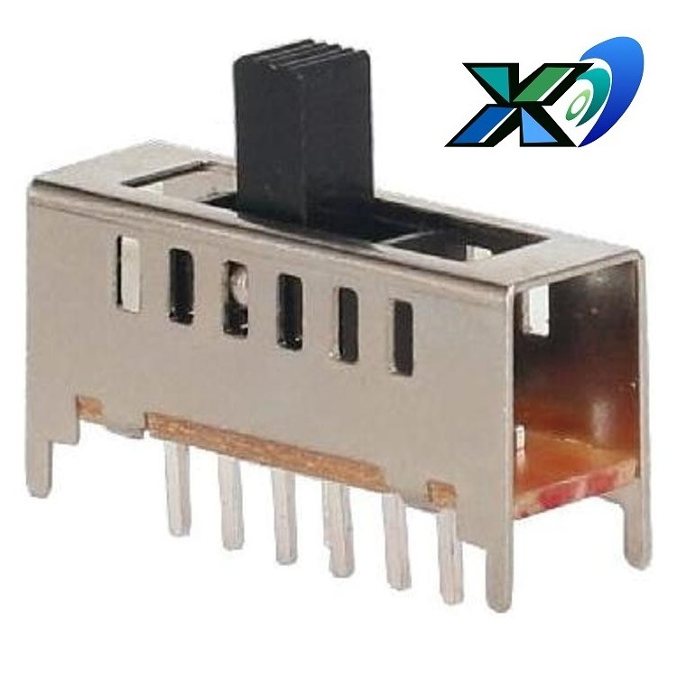 单排6位拨码开关立式 6档拨动开关6档 直柄6位滑动开关6档批发