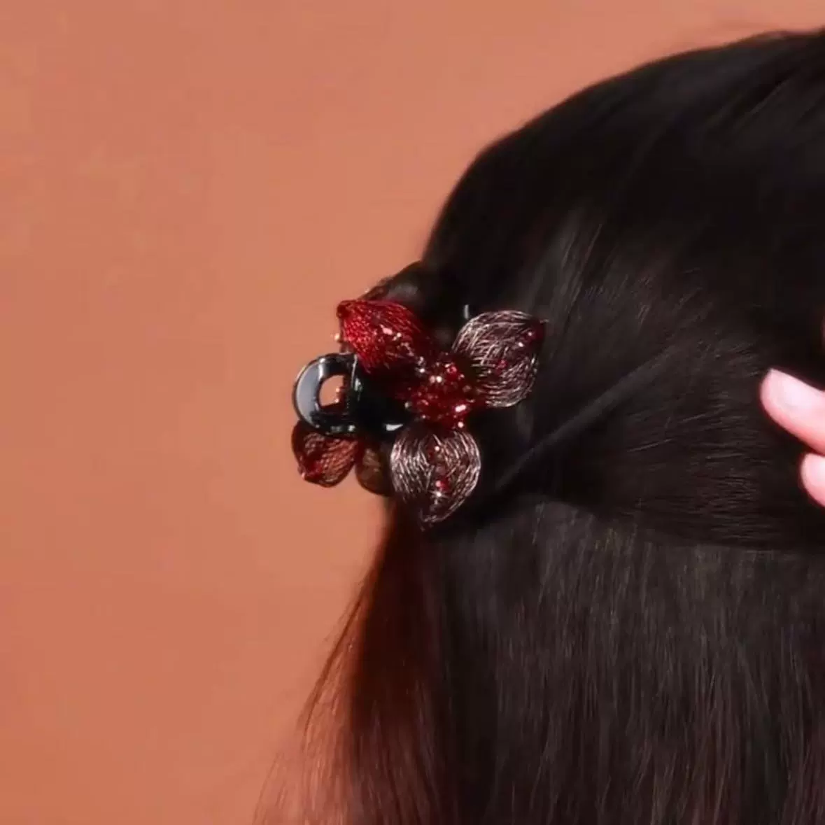 Крабоконец украшение для волос, краб-пин, хвостик, hairpins, зажим для волос, цветочный дизайн