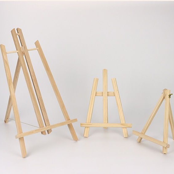 厂家直供批发销售实木画架木制画板可折叠三角展架