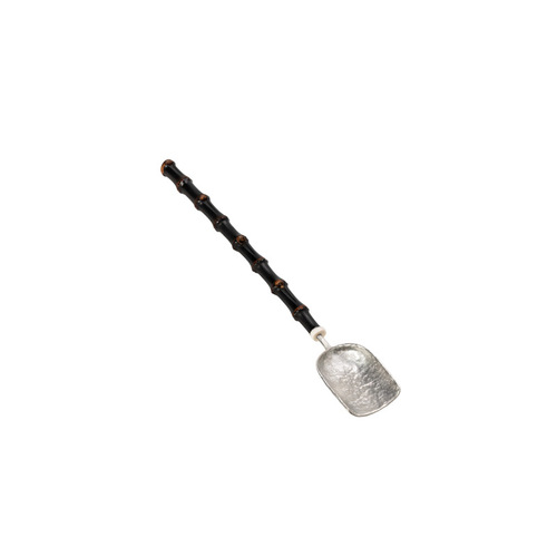 Natural purple bamboo whip pure tin tea pick tea shovel creative tea lotus tea pick tea ceremony six gentlemen retro tea spoon tea spoon accessories