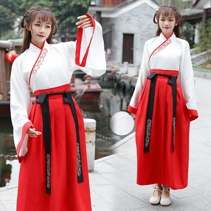 Genuine Hanfu for students, plus size, Chinese style