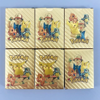 金箔宝可梦金箔小卡牌 宠物精灵神奇烫金箔土豪金卡牌现货批发