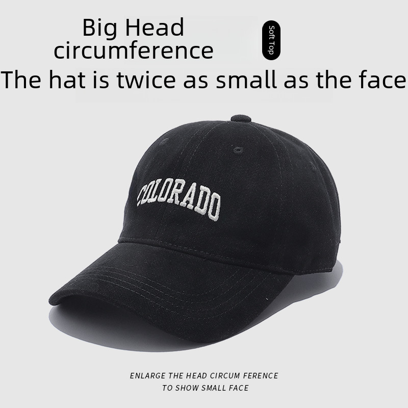 Cappello da baseball con testa grande da 65 cm, con bordo profondo, da donna, nuovo Showface, piccolo, grande, largo, con lingua d'anatra, estivo, con protezione solare_voghion.com