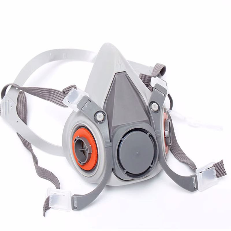Máscara protectora para pintura en aerosol con filtro de caucho al por mayor transfronterizo Máscara de gas industrial 6200