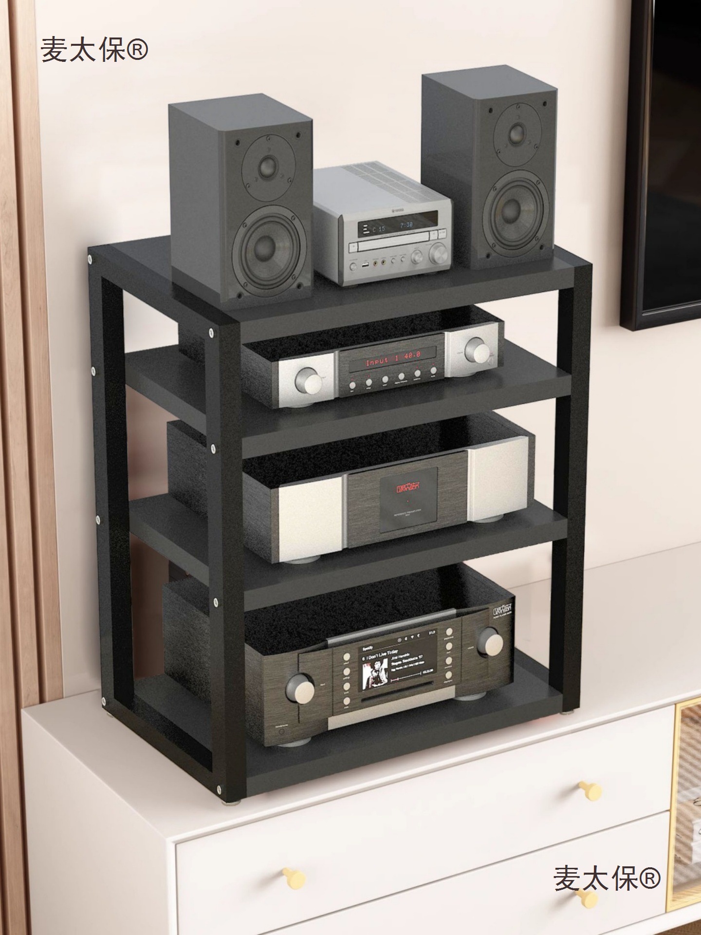 HIFI功放机柜音响架音箱功放架胆机功放机家用多层音响架子麦太保